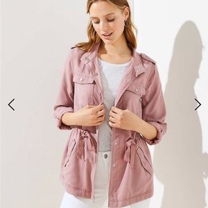 LOFT Pink Utility Jacket